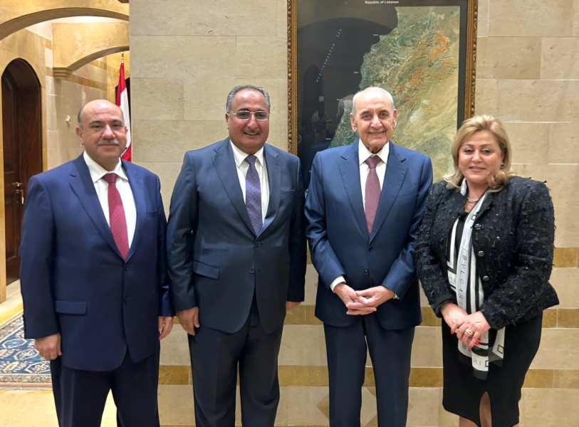 ‏رئيس مجلس النواب اللبناني يستقبل النائب الأول لرئيس مجلس النواب