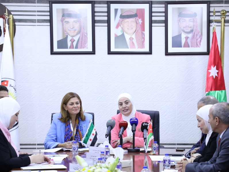 وزيرة التنمية الاجتماعية تستقبل وزيرة الشؤون الاجتماعية والعمل السورية والوفد الرسمي المرافق