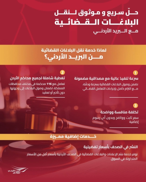 البريد الأردني… أقرب إليكم دائماً