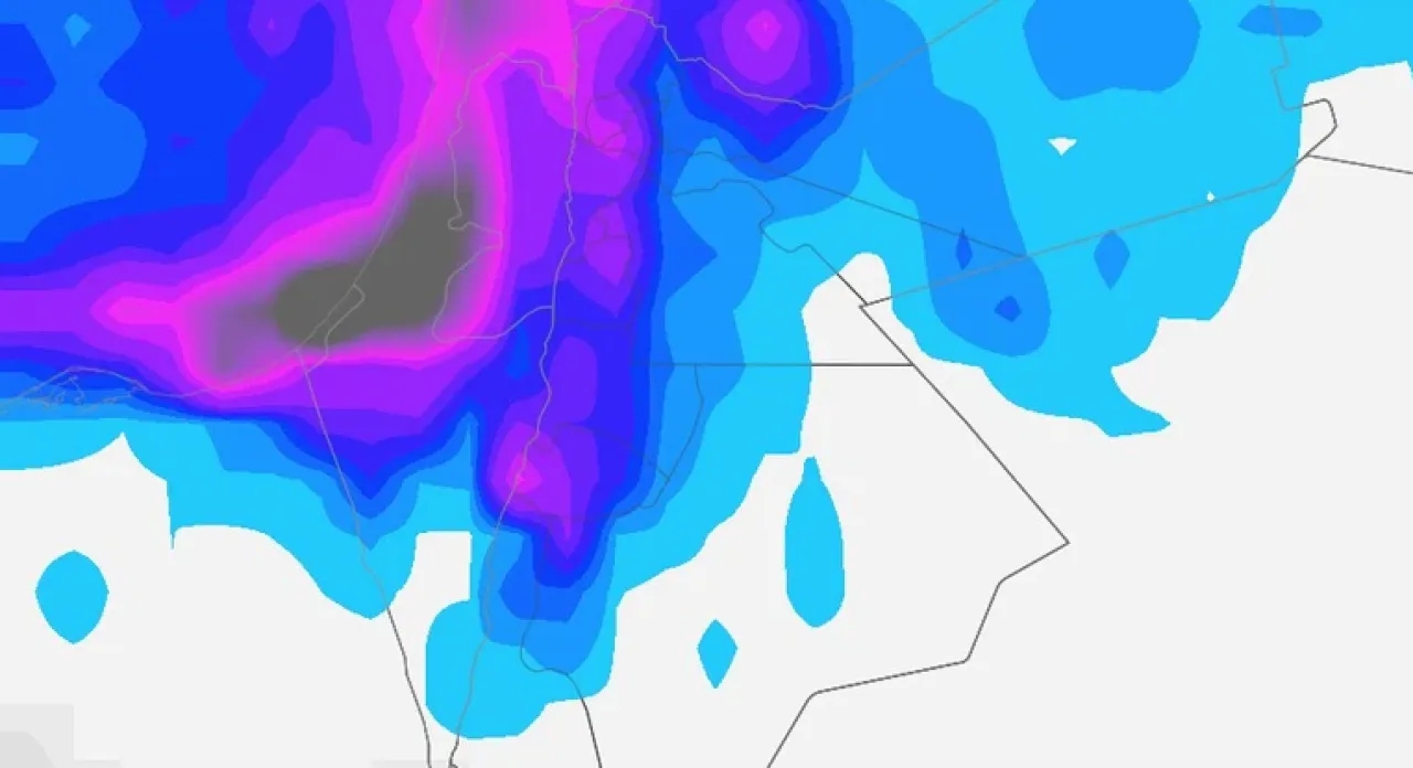 طقس العرب: المنخفض القادم على الأردن من الدرجة الثانية #عاجل