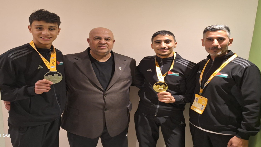 الحراسيس والنجار يتالقان بذهبية وفضية في دوري الكراتيه العالمي للشباب