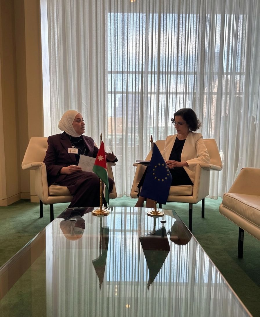*بني مصطفى تبحث خلال لقاءات ثنائية مع مفوضة الاتحاد الأوروبي للمساواة والاستعداد وإدارة الأزمات ومسؤولين دوليين تعزيز التعاون المشترك في المجالات الاجتماعية*