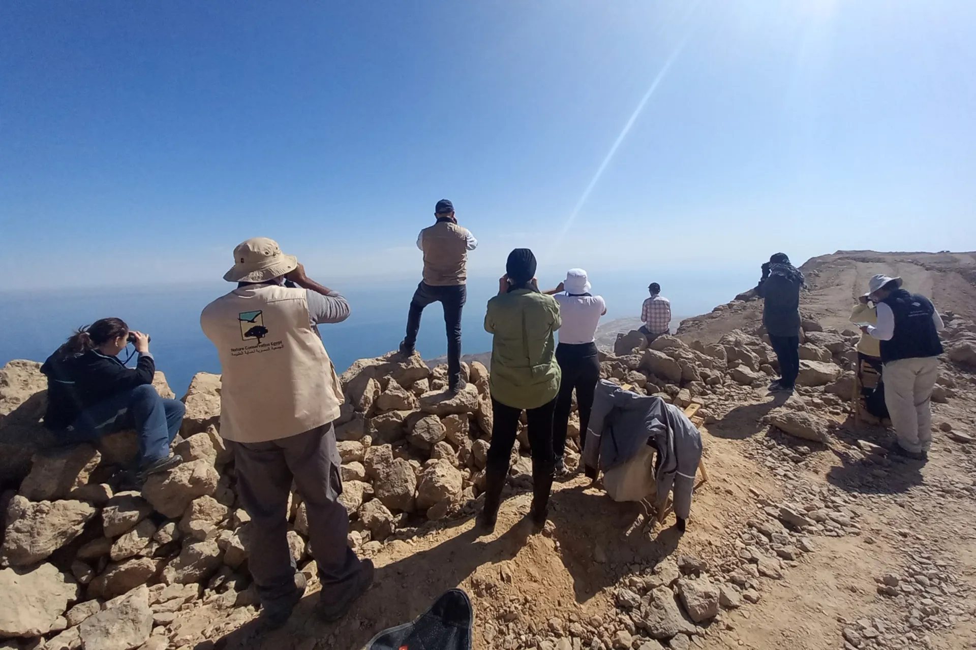 متطوعون مصريون يقضون رمضان في رصد هجرة الطيور بجبل الجلالة