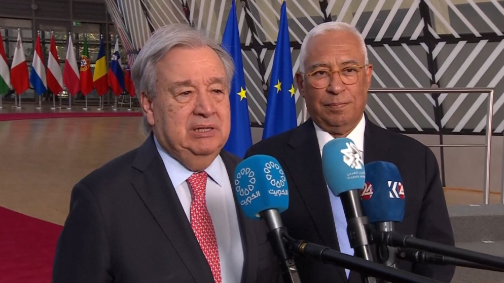 غوتيريش يدعو لوقف الحرب وتجنب معاناة المدنيين بالشرق الاوسط