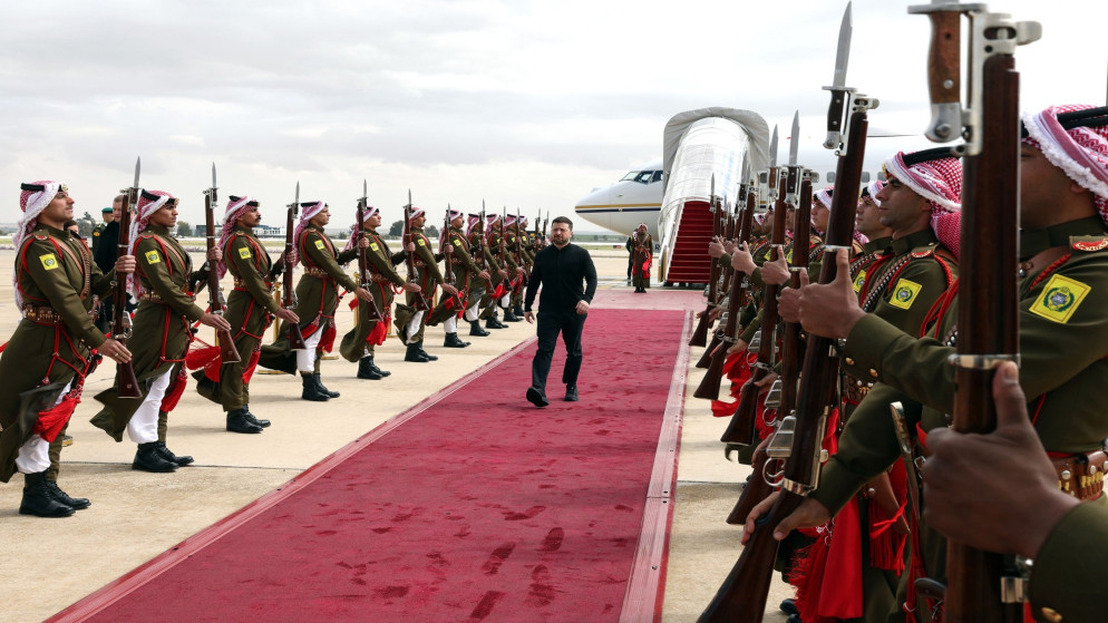 الرئيس الاوكراني يختتم زيارته للاردن