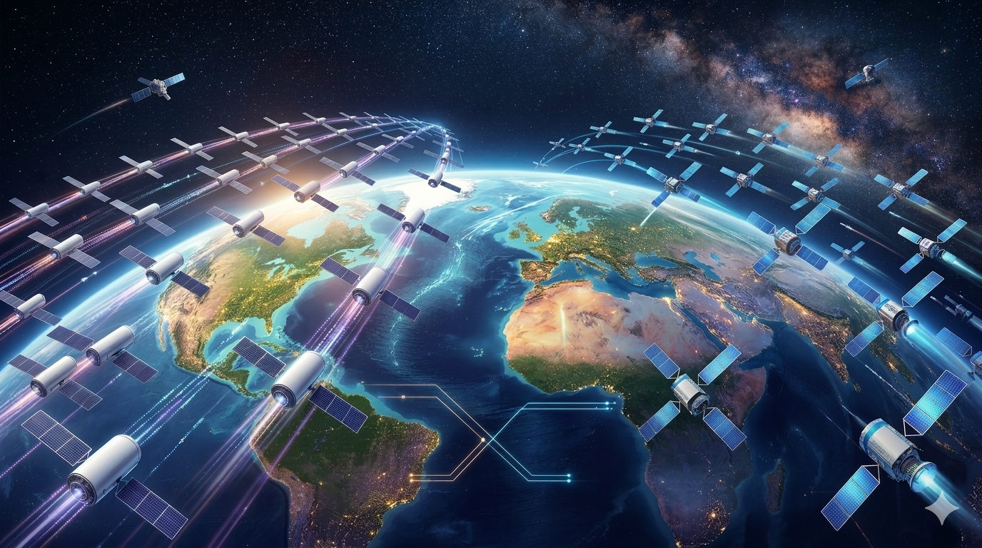 منافسة شديدة بين بيزوس وماسك في عالم الإنترنت الفضائي