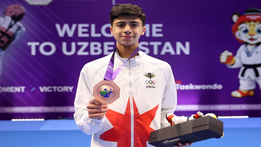 عبدالله شاهين يحقق برونزية بطولة العالم للتايكواندو في طشقند
