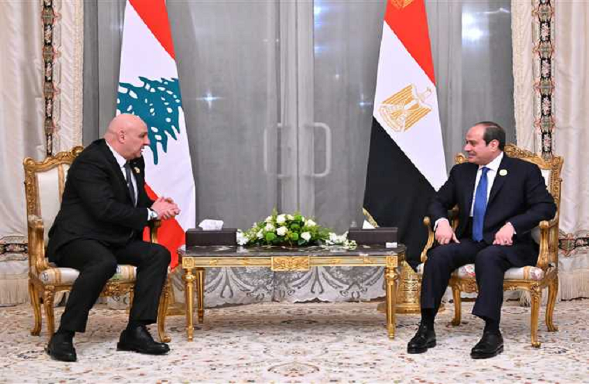 السيسي يؤكد دعم مصر للبنان ويشدد على ضرورة التسوية السلمية