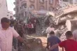 فاجعة انسانية في غزة انهيار عمارة سكنية يودي بحياة مدنيين وعشرات المفقودين تحت الانقاض